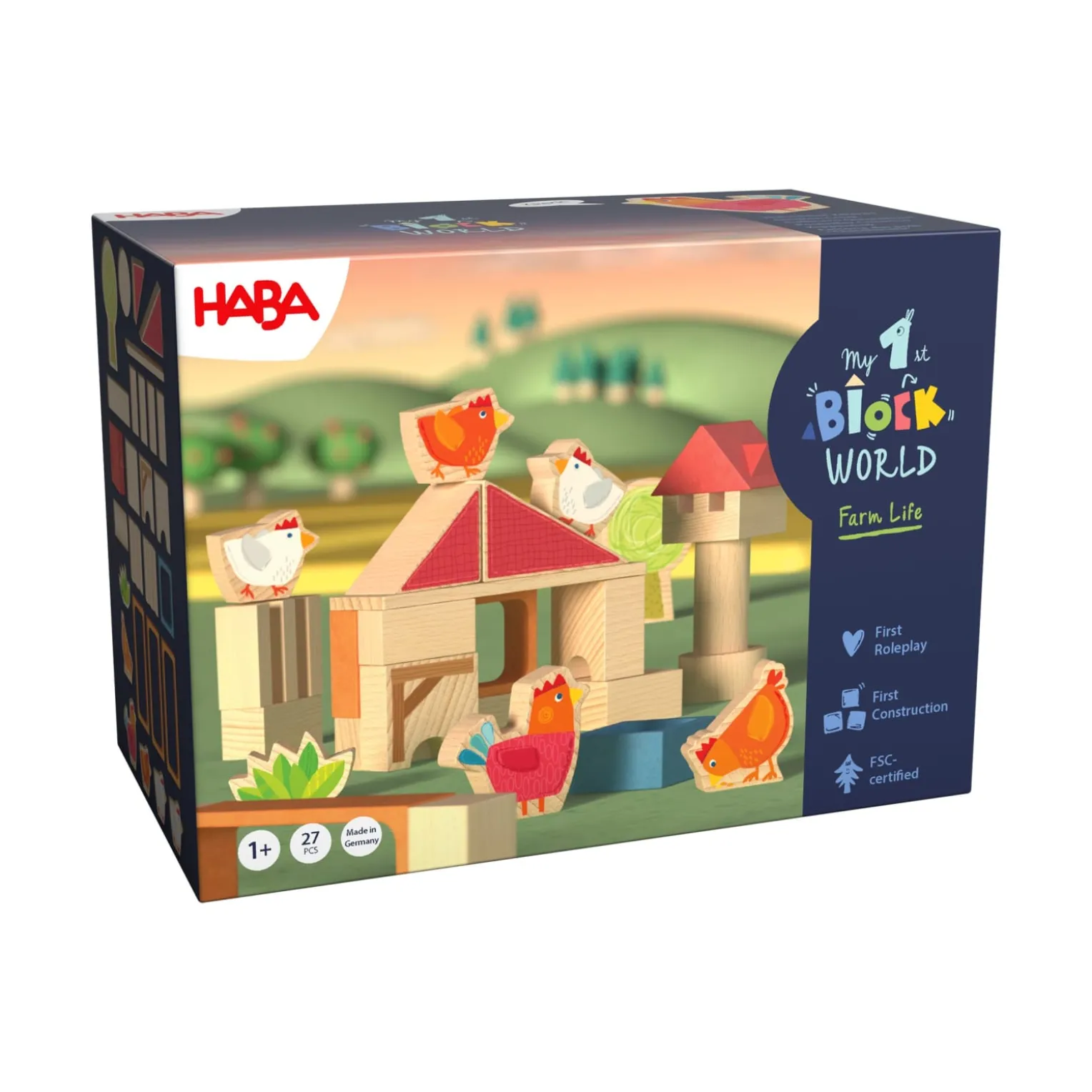 Bausteinwelt, My 1st Block World – Hühnerhof Kikeriki, ab 1 Jahr