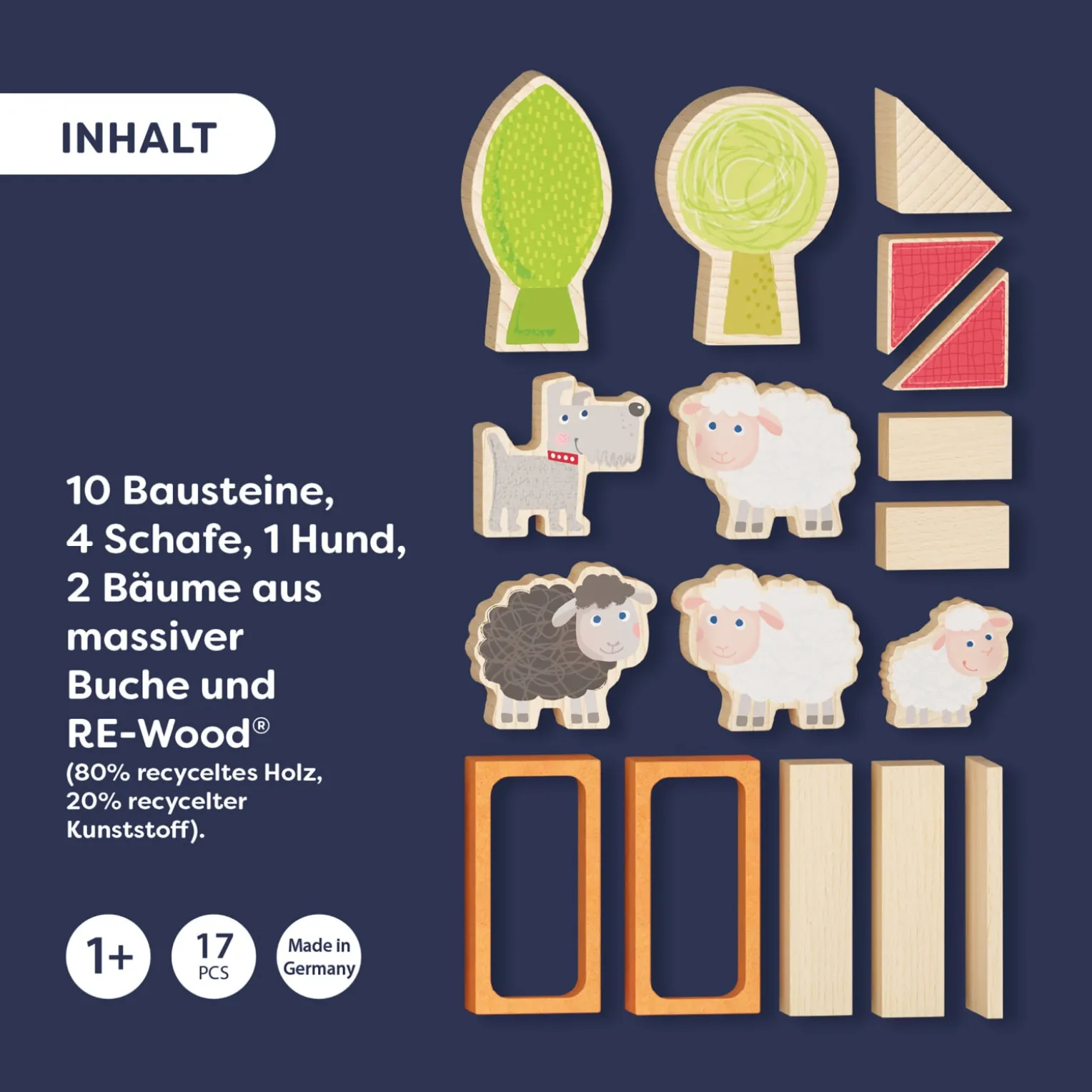 Bausteinwelt, My 1st Block World – Schafweide Walli, ab 1 Jahr