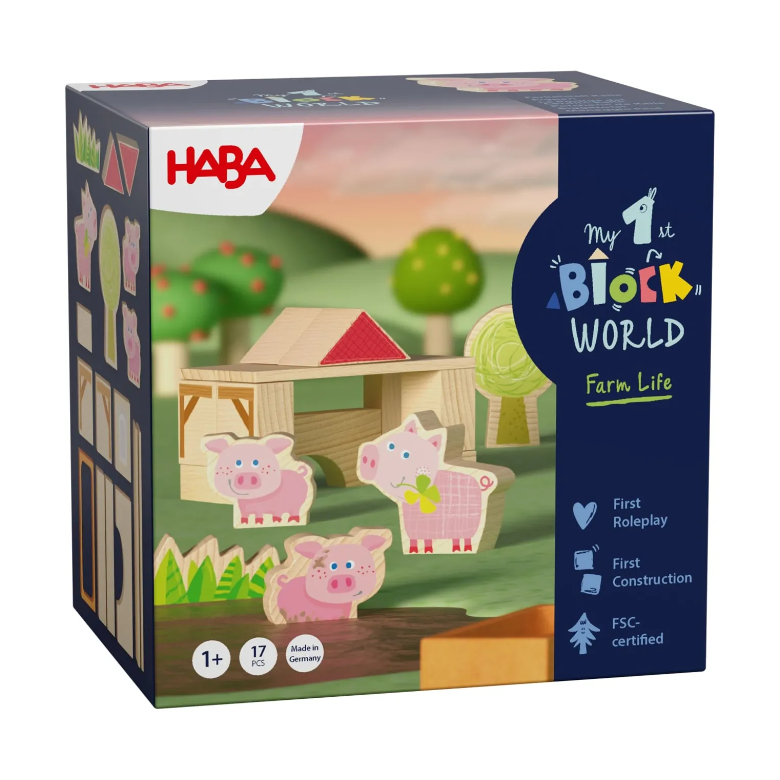 Bausteinwelt, My 1st Block World – Ferkelstall Kalle, ab 1 Jahr