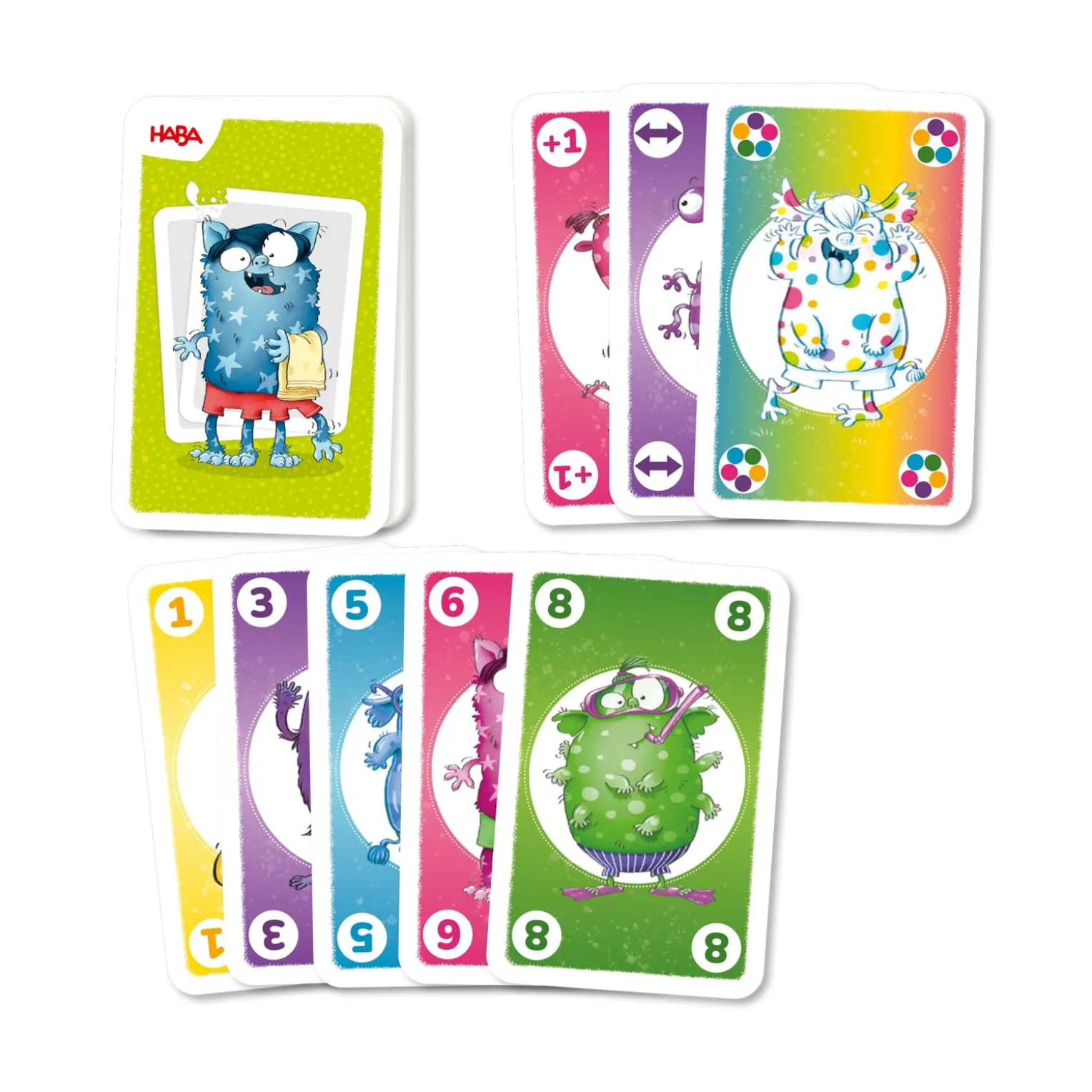 3er Set Kartenspiele, ab 3 J. – Mau Mau, Lotto, Peter + Kartenhalter
