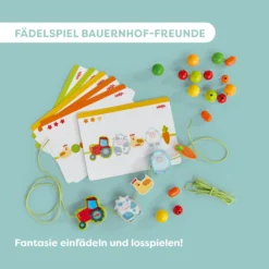 Fädelspiel Bauernhof-Freunde