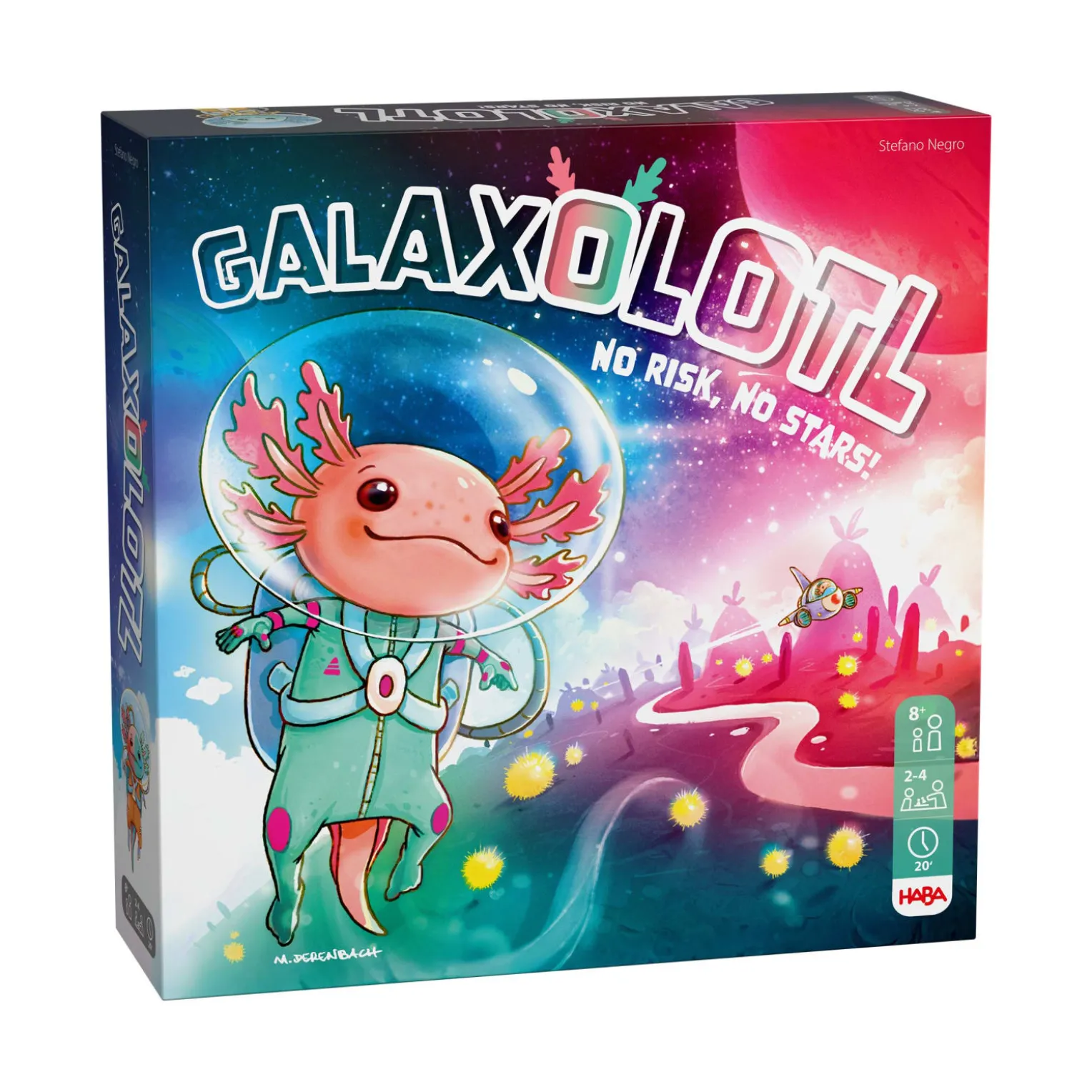 Galaxolotl - No Risk, No Stars!, Karten - und Brettspiel, ab 8 Jahren