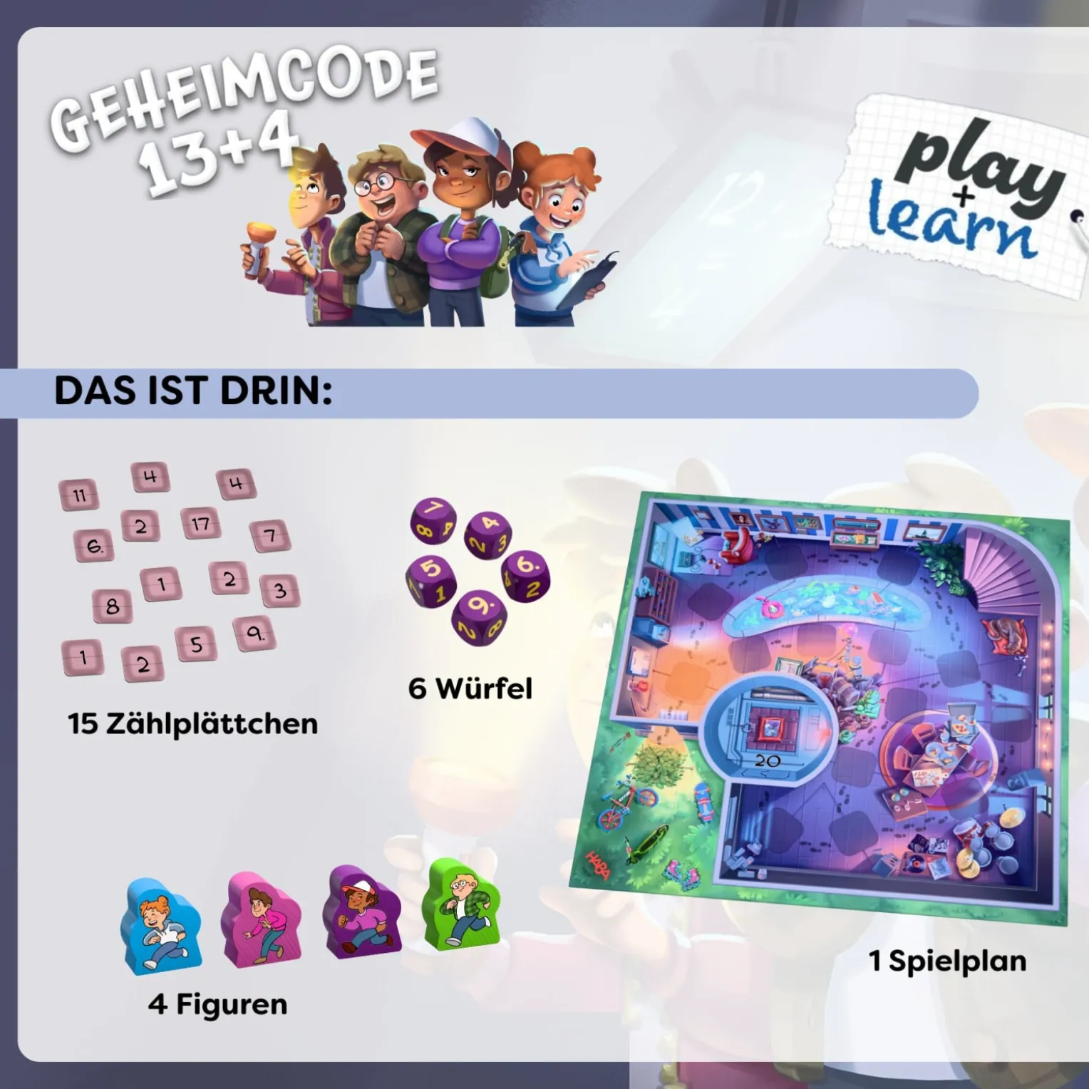 Geheimcode 13+4 Mathespiel, Addition, ab 8 Jahre