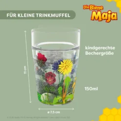 Glitzerbecher, Die Biene Maja, Kinderbecher, BPA-frei