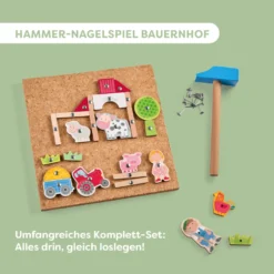 Hammer-Nagelspiel Bauernhof