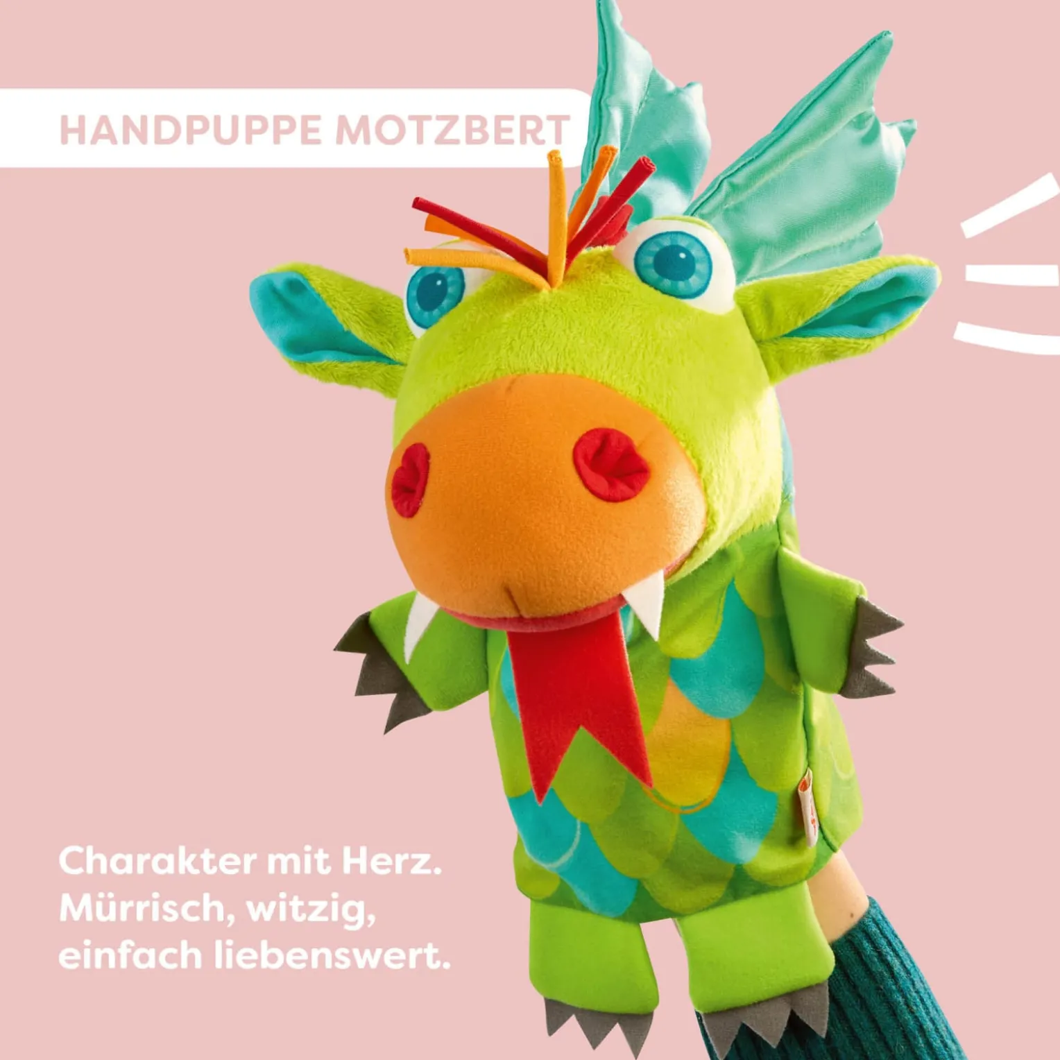 Handpuppe Drache Motzbert