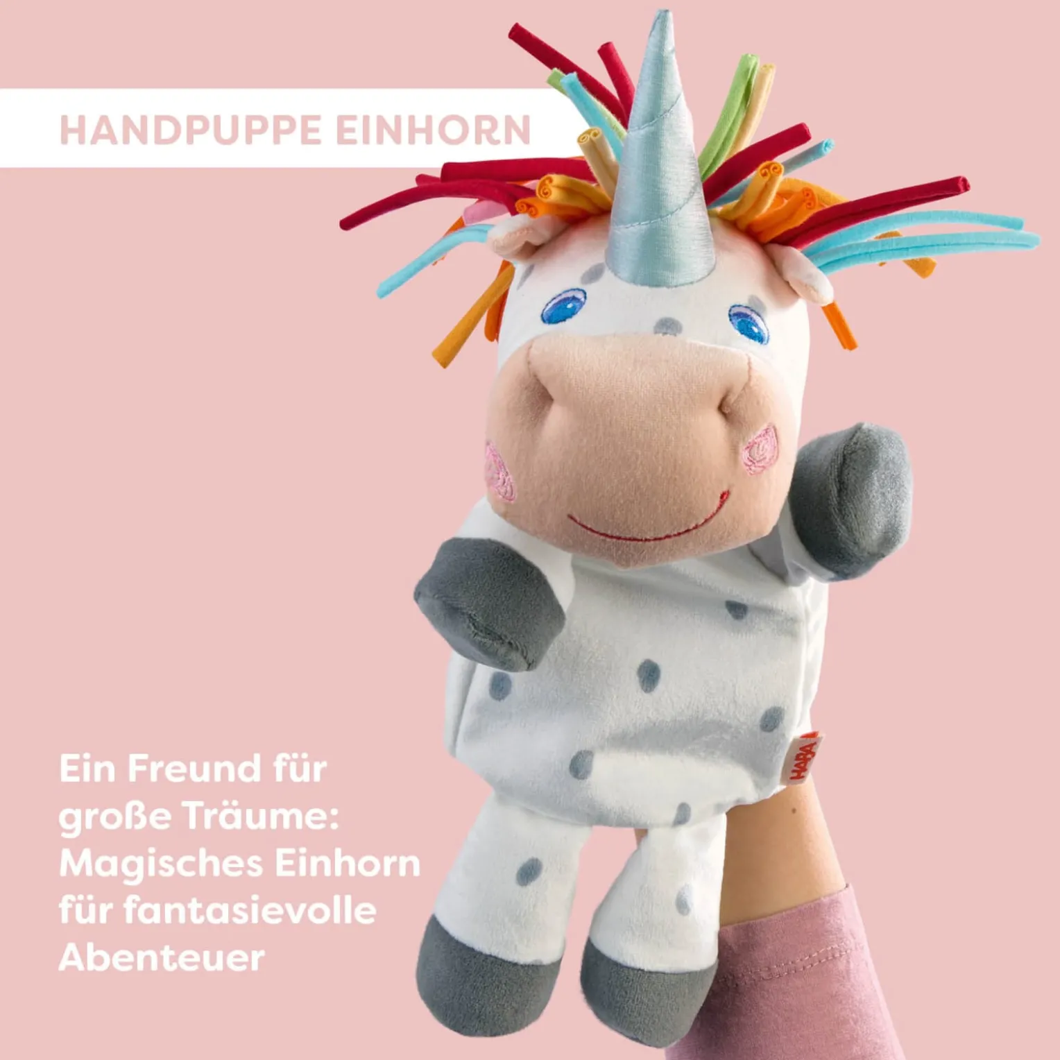 Handpuppe Einhorn