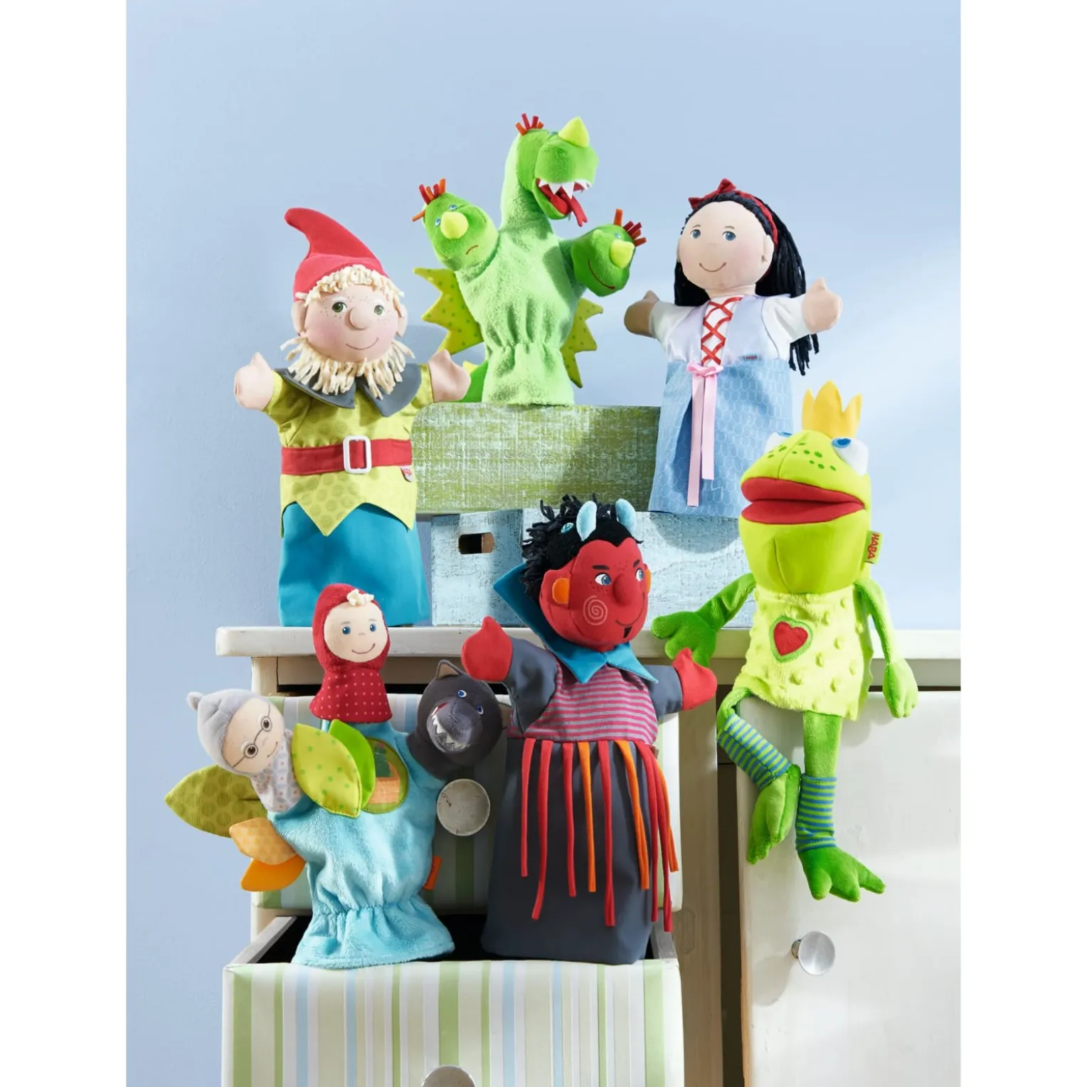 Handpuppe Froschkönig, 26 cm