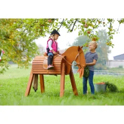Holzpferd, Kiefer und Birke lasiert