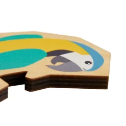 Kinder Holzpuzzle Papagei, 21-teiliges 2 in 1 Puzzle, ab 4 Jahren