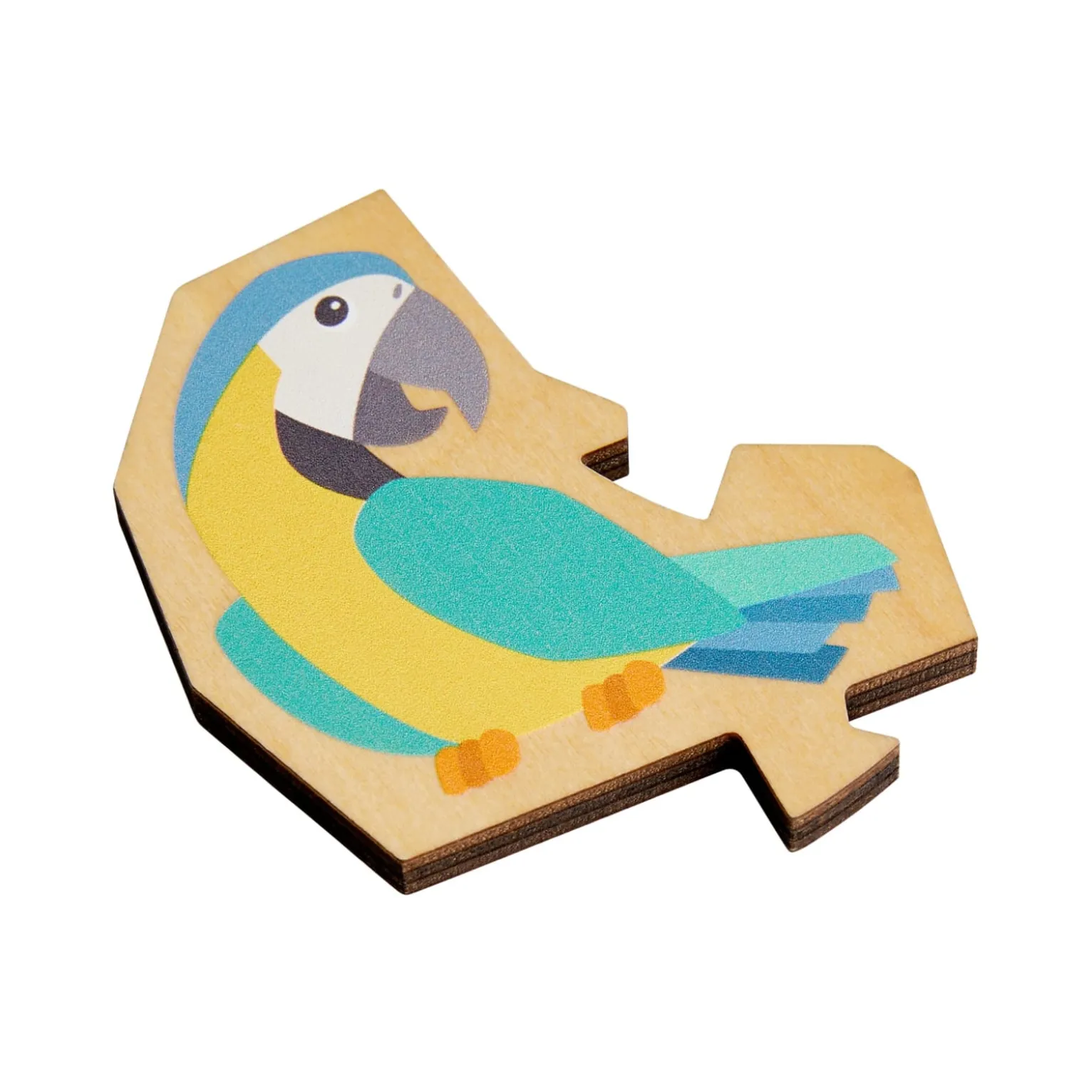 Kinder Holzpuzzle Papagei, 21-teiliges 2 in 1 Puzzle, ab 4 Jahren