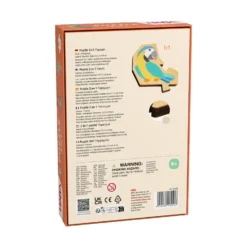 Kinder Holzpuzzle Papagei, 21-teiliges 2 in 1 Puzzle, ab 4 Jahren