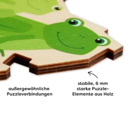 Kinder Holzpuzzle Schmetterling, 20-teiliges 2 in 1 Puzzle, ab 4 Jahren