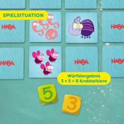 3 + 4 = Krabbeltier, Mathespiel, Addition, ab 6 Jahren
