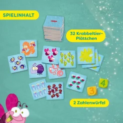 3 + 4 = Krabbeltier, Mathespiel, Addition, ab 6 Jahren