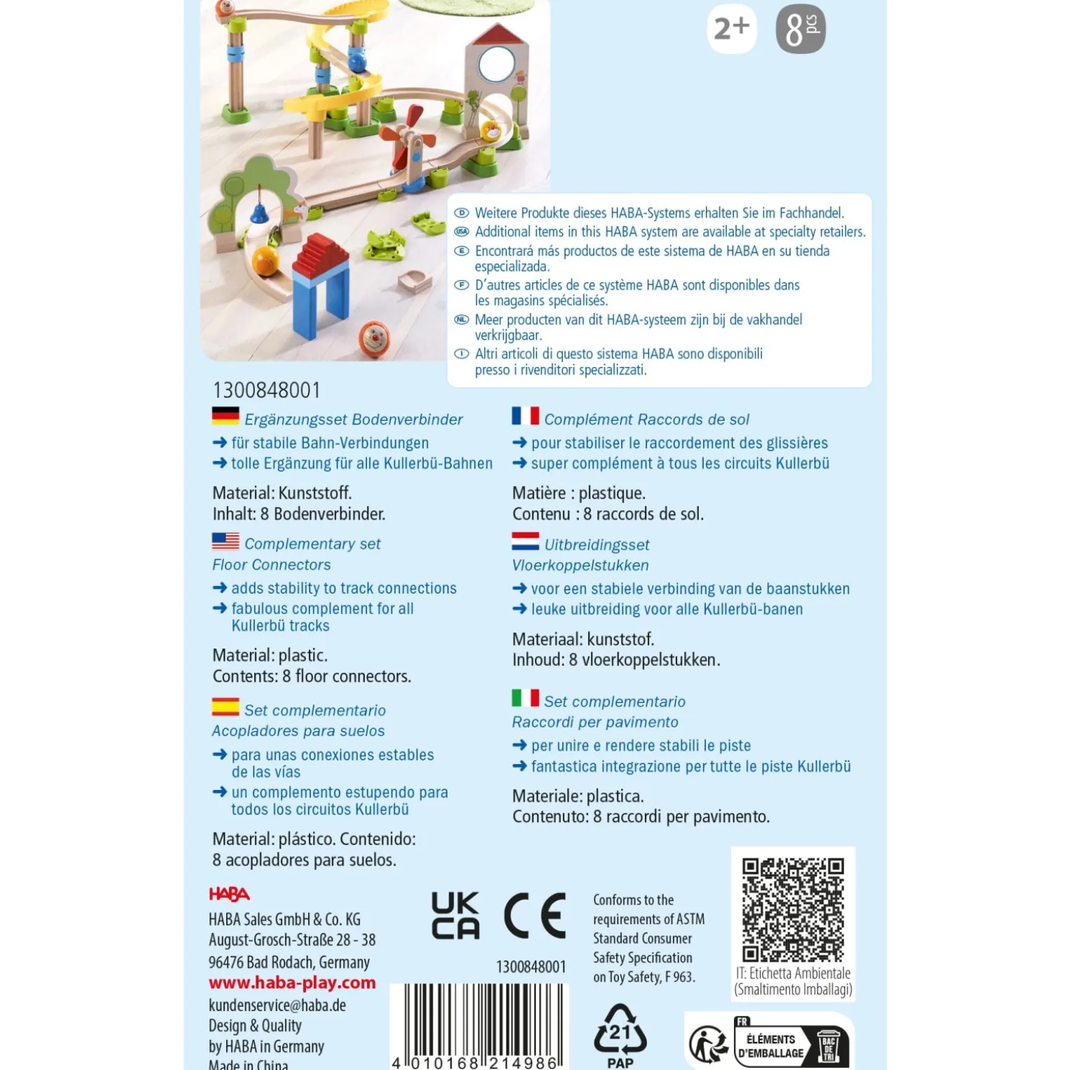 Kullerbü – Ergänzungsset Bodenverbinder
