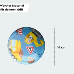 Kunststoffball Baustelle, Ø 14 cm, Spielball ab 2 Jahren
