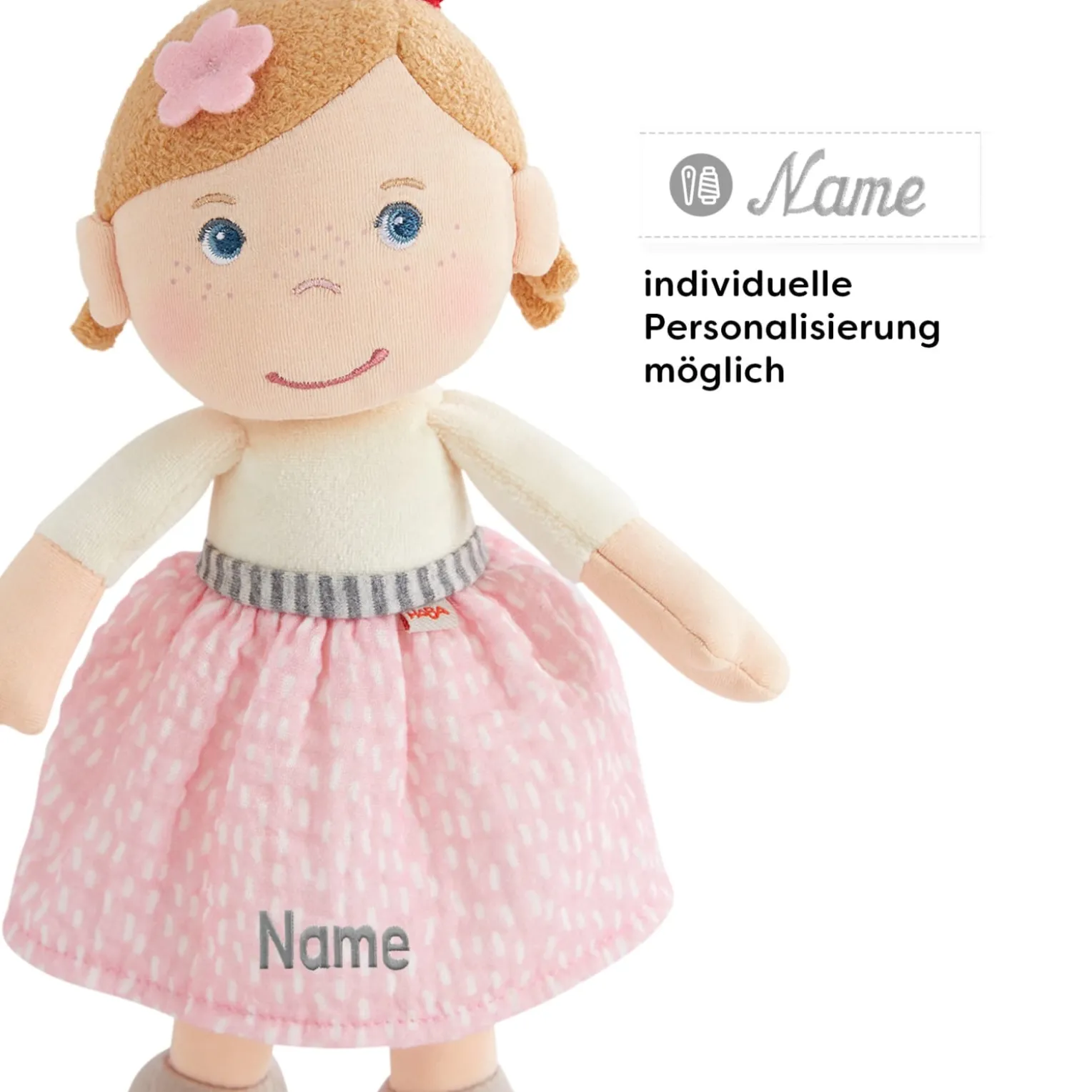 Kuschelpuppe Lara, 25 cm große Stoffpuppe