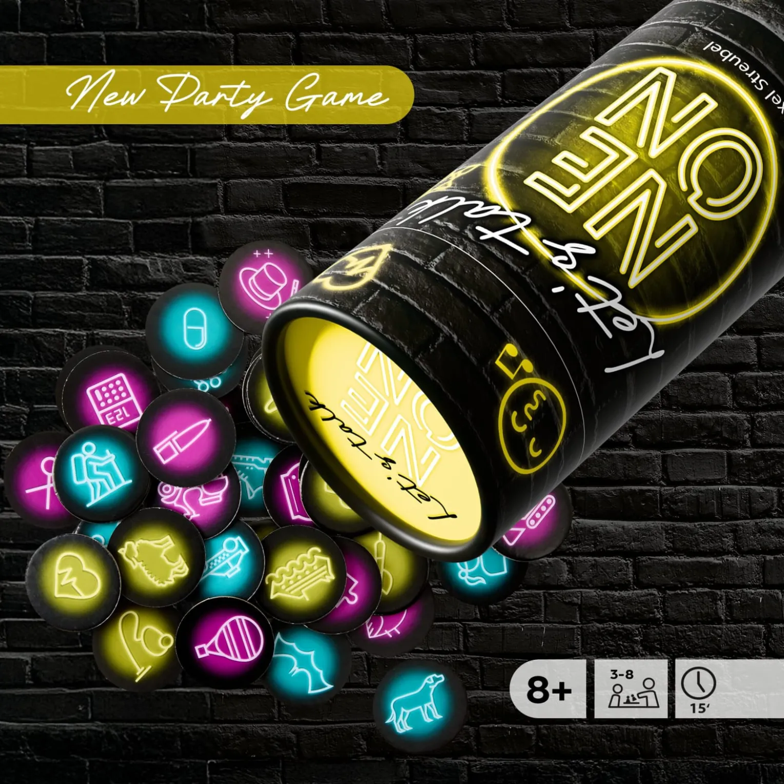 Let’s talk NEON, Party-Spiel, ab 8 Jahren, gelb