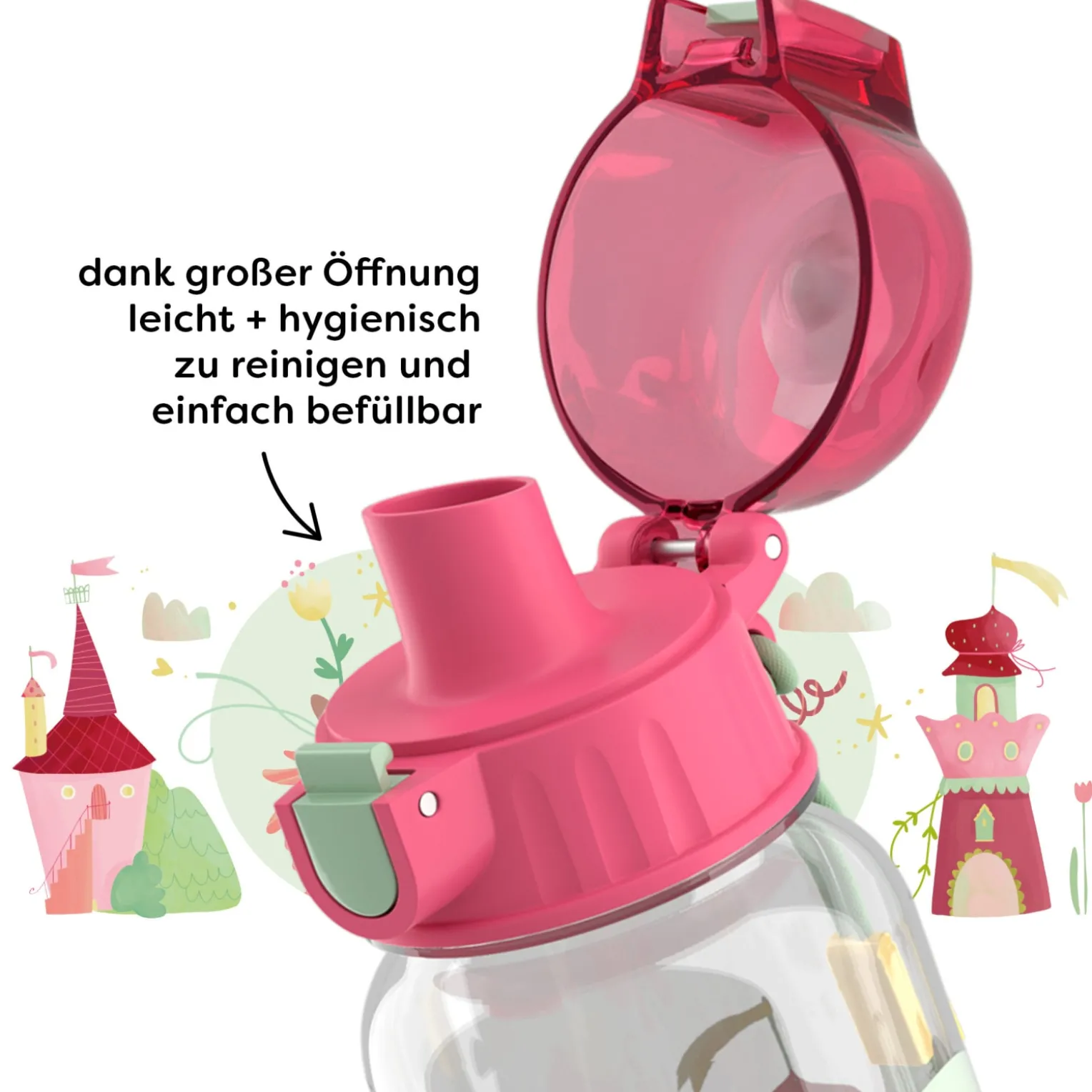 Lunch-Set Prinzessin für Kinder, Prinzessinnen-Brotdose & -Trinkflasche