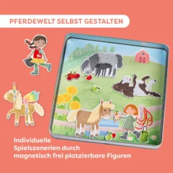 Magnetspiel-Box Pferde