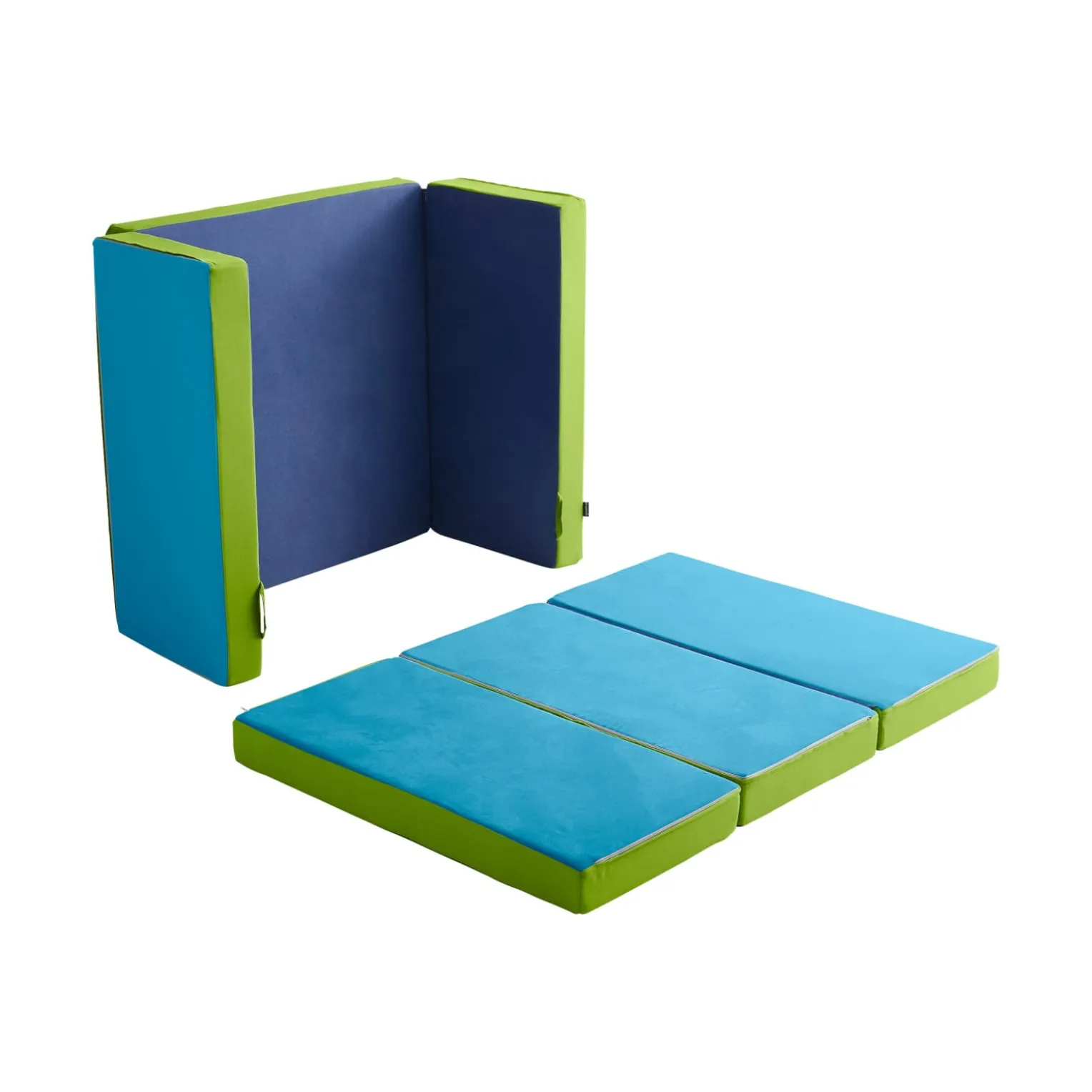 Matratzensofa, grün/blau
