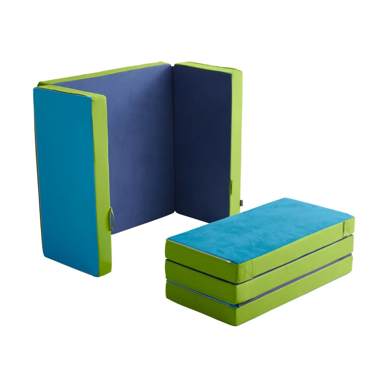 Matratzensofa, grün/blau