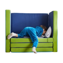 Matratzensofa, grün/blau