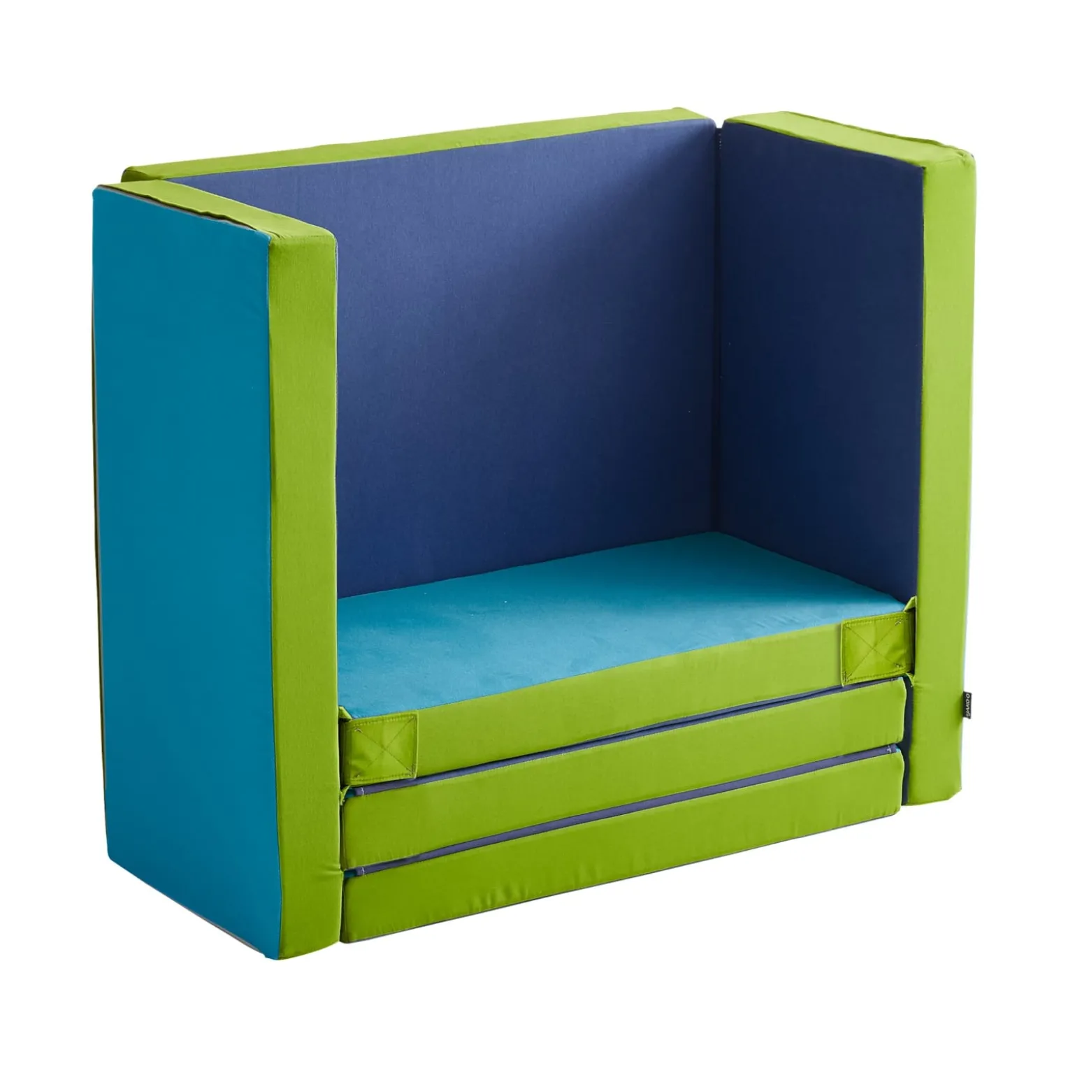 Matratzensofa, grün/blau