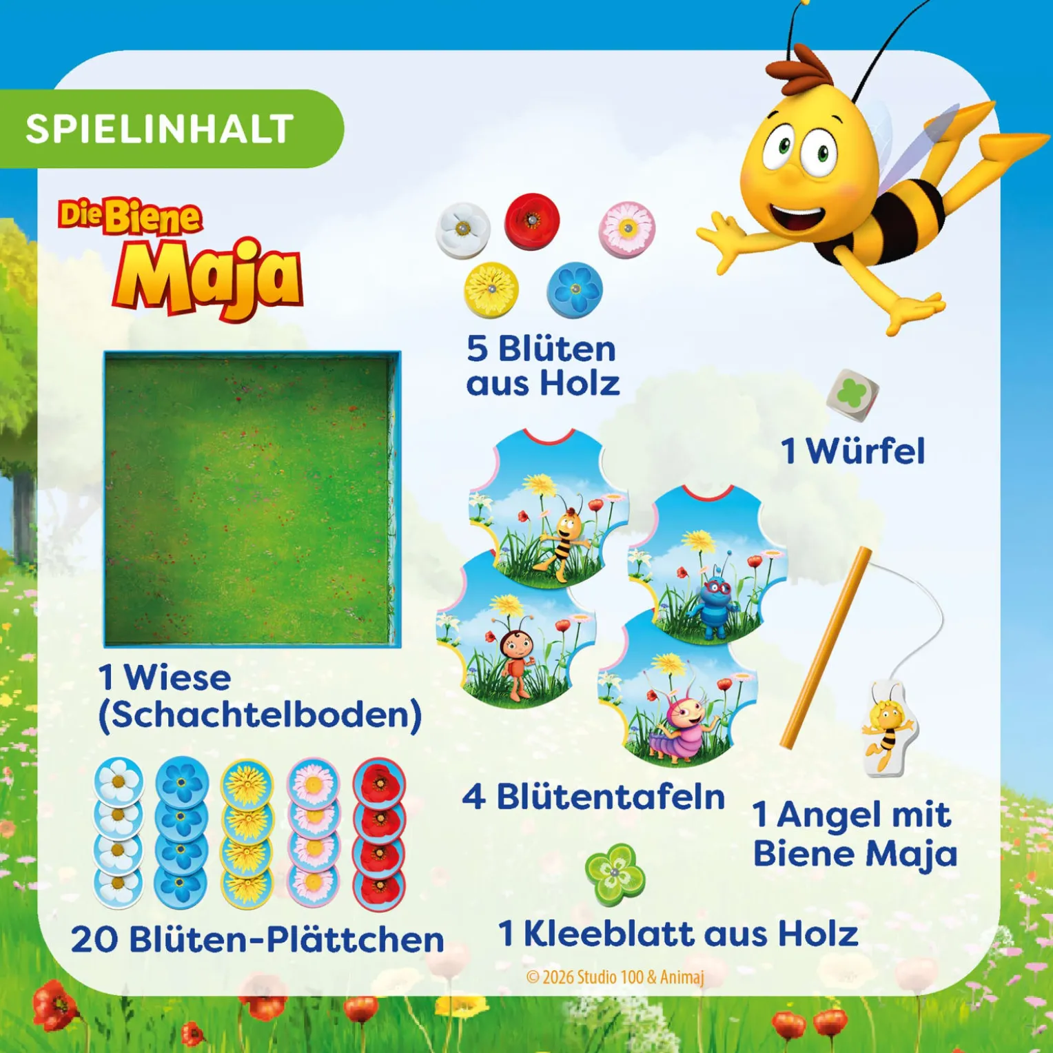 Meine ersten Spiele – Biene Maja, Blüten angeln, Angelspiel, ab 2 Jahren