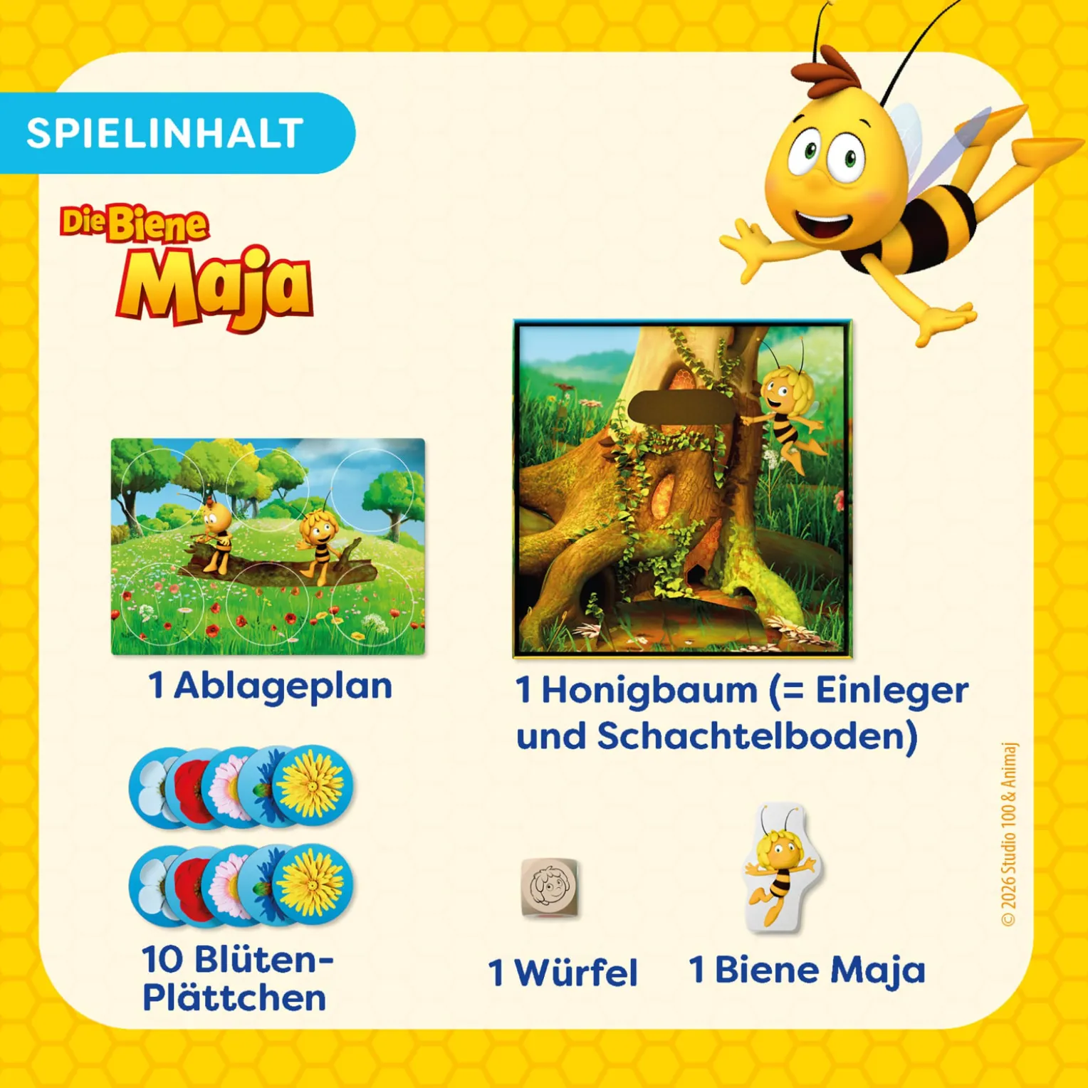 Meine ersten Spiele – Biene Maja Honigbaum, Farben-Zuordnung, ab 2 J.