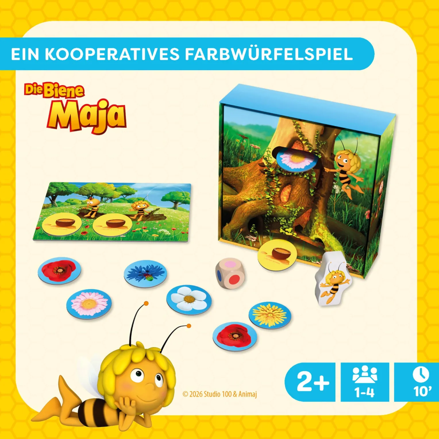 Meine ersten Spiele – Biene Maja Honigbaum, Farben-Zuordnung, ab 2 J.