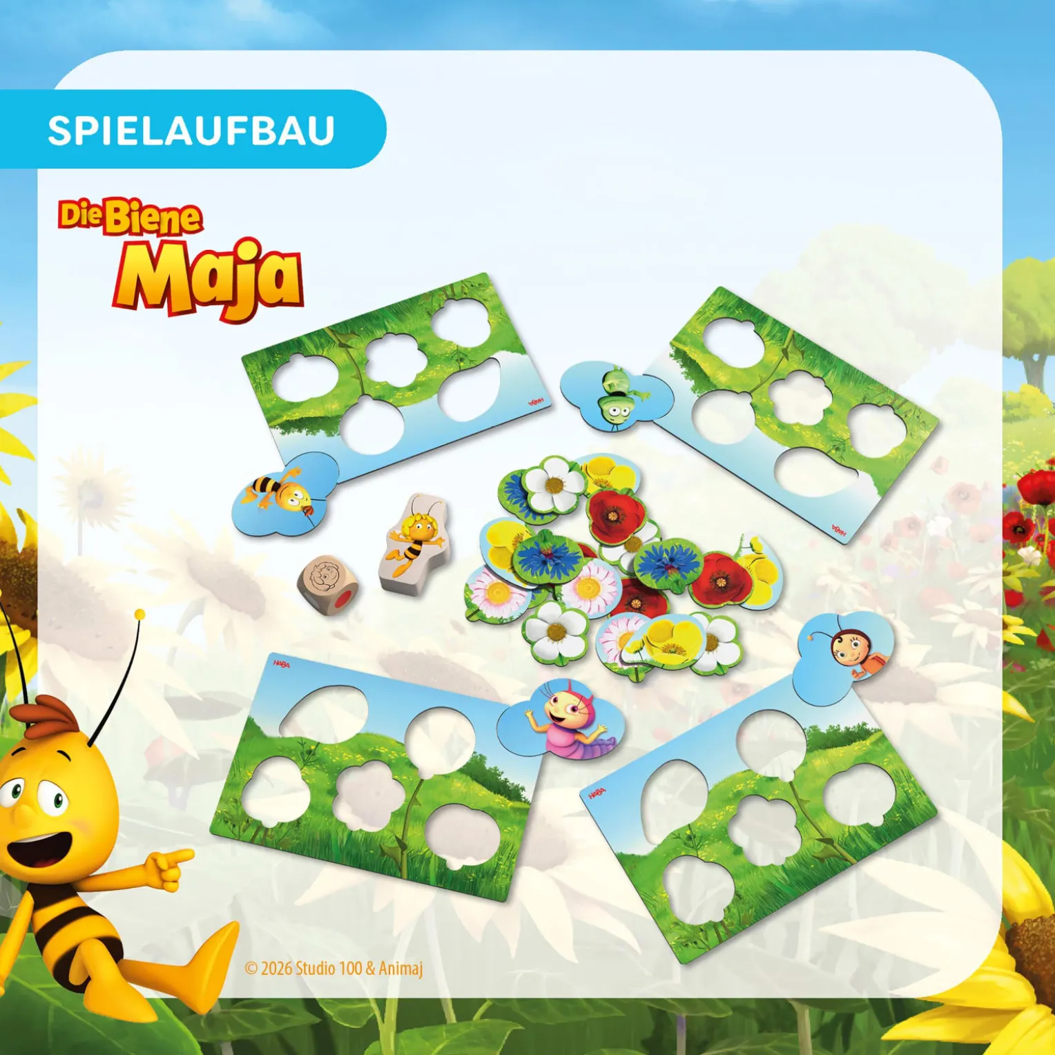 Meine ersten Spiele – Biene Maja Wiese, Farben- und Formen-Spiel, ab 2