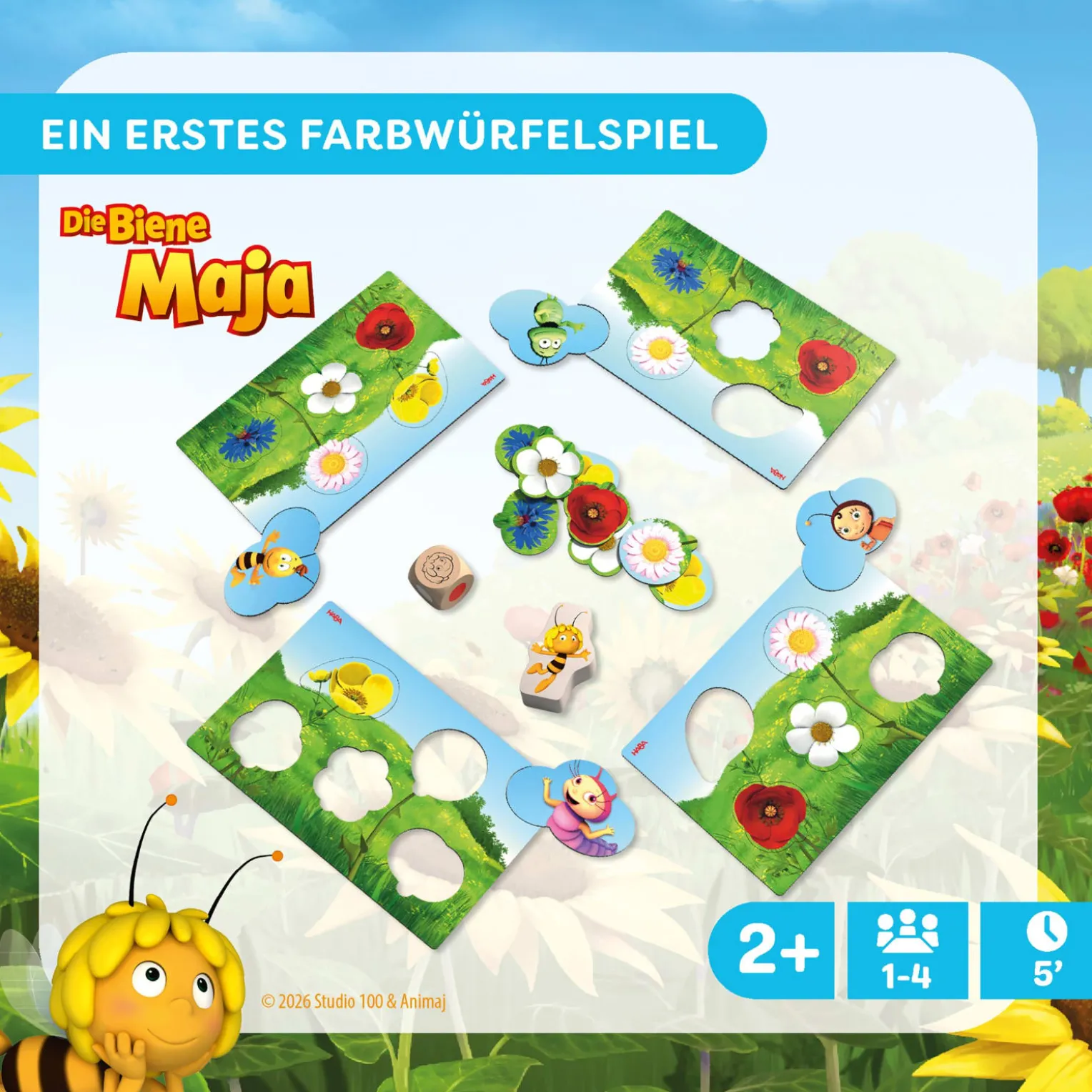 Meine ersten Spiele – Biene Maja Wiese, Farben- und Formen-Spiel, ab 2