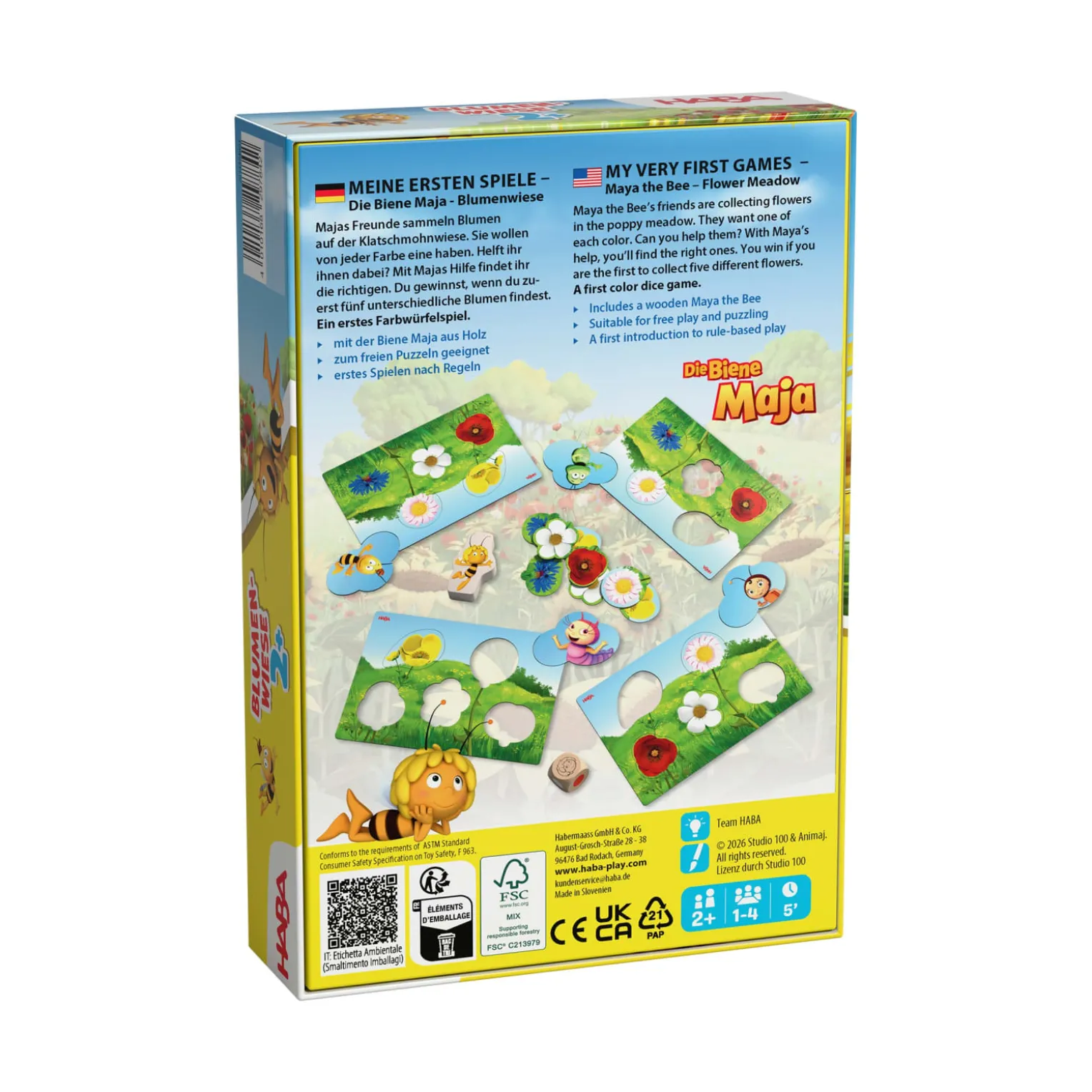 Meine ersten Spiele – Biene Maja Wiese, Farben- und Formen-Spiel, ab 2