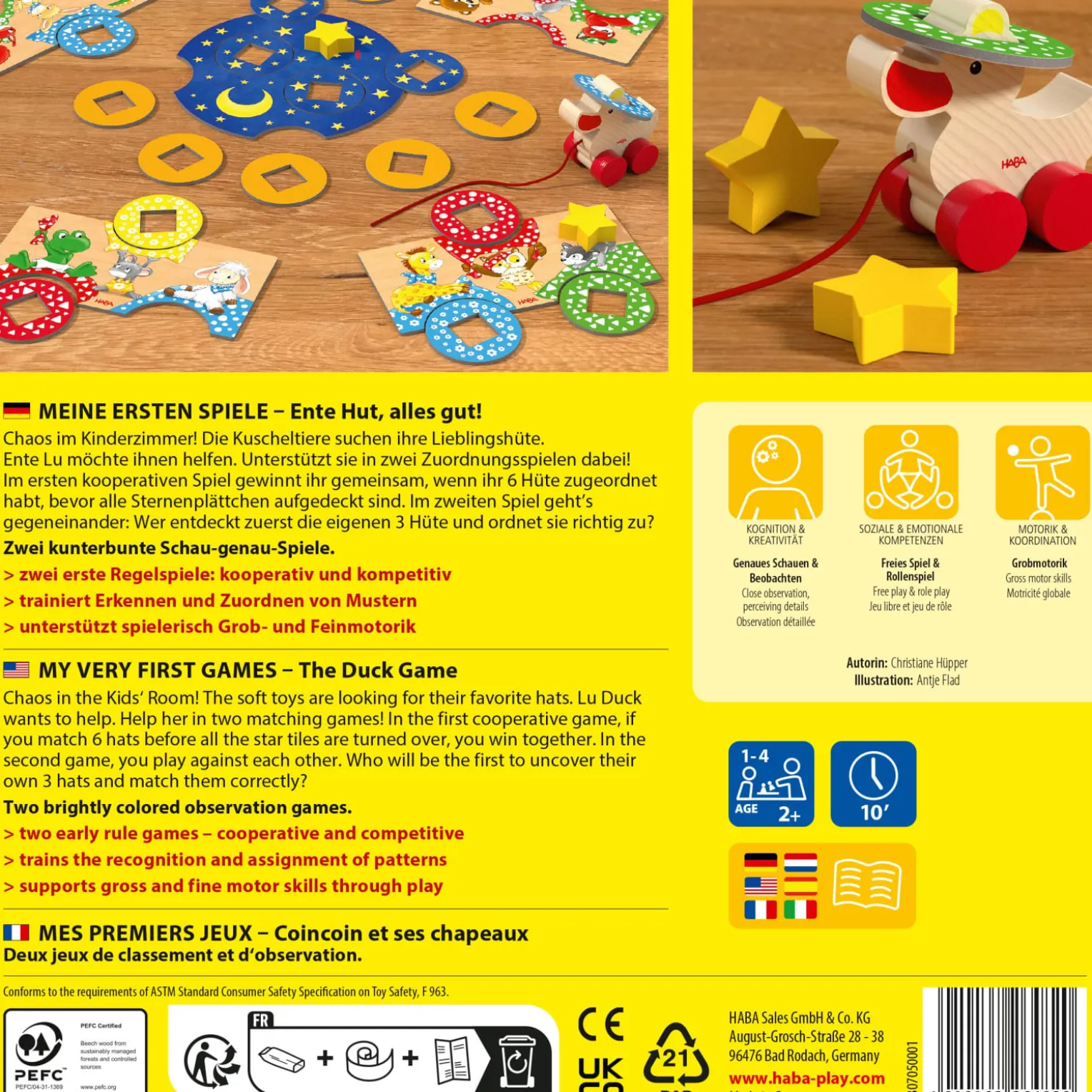 Meine ersten Spiele – Ente Hut, alles gut!, Zuordnungsspiel, ab 2 J.