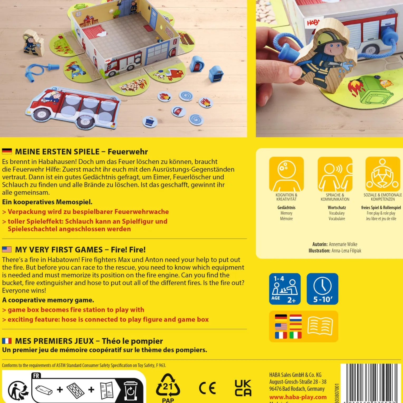 Meine ersten Spiele – Feuerwehr, Memo-Spiel, ab 2 Jahren