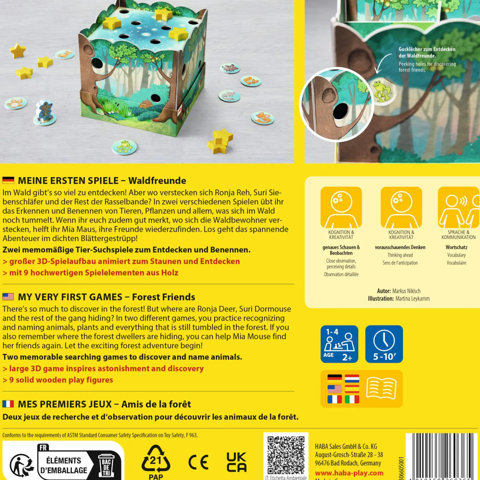 Meine ersten Spiele - Waldfreunde, Memo-Spiel, ab 2 Jahren