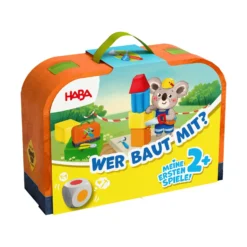 Meine ersten Spiele – Wer baut mit?, Spielkoffer, 10 Holzteile, ab 2 J