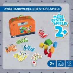 Meine ersten Spiele – Wer baut mit?, Spielkoffer, 10 Holzteile, ab 2 J