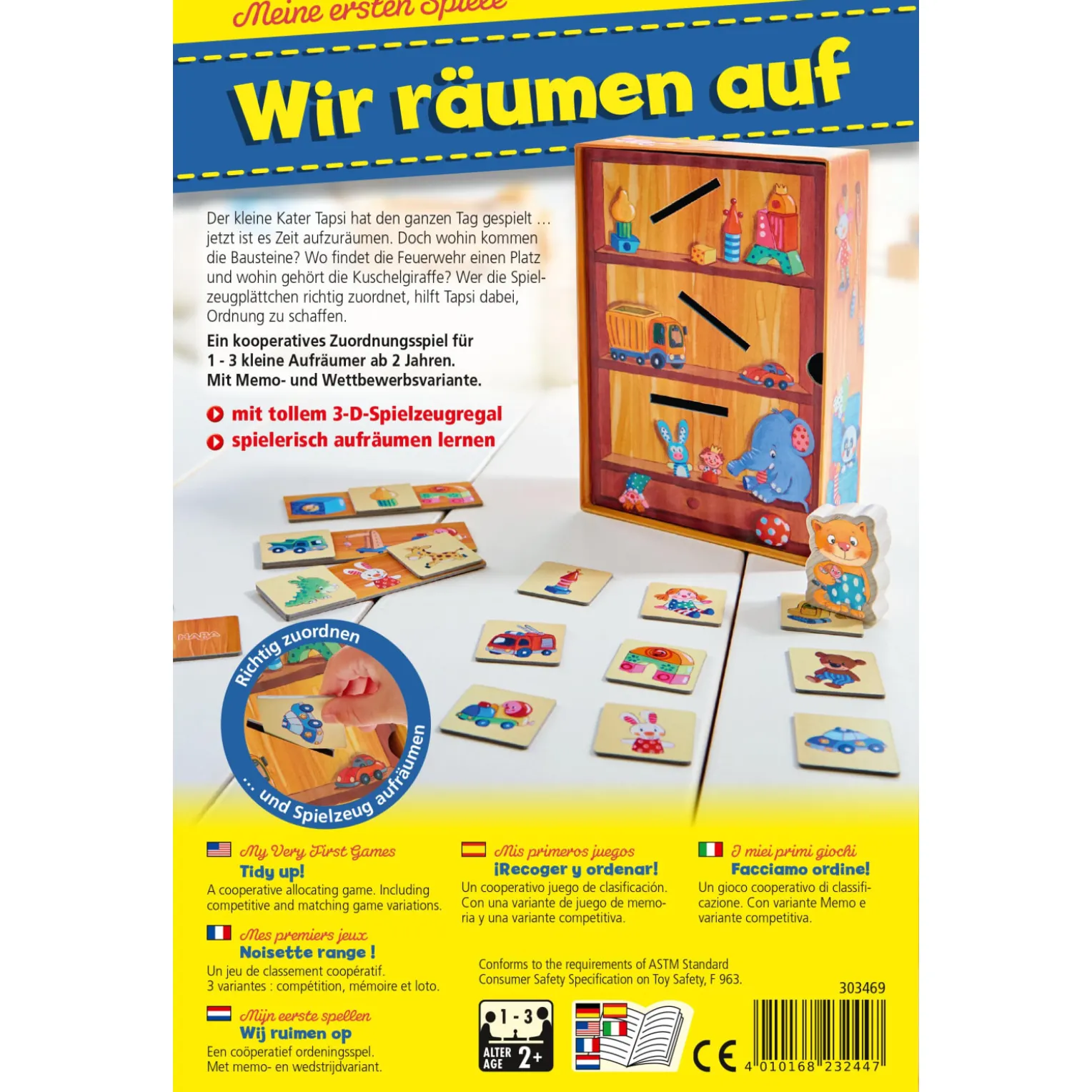 Meine ersten Spiele – Wir räumen auf, Zuordungsspiel, ab 2 Jahren