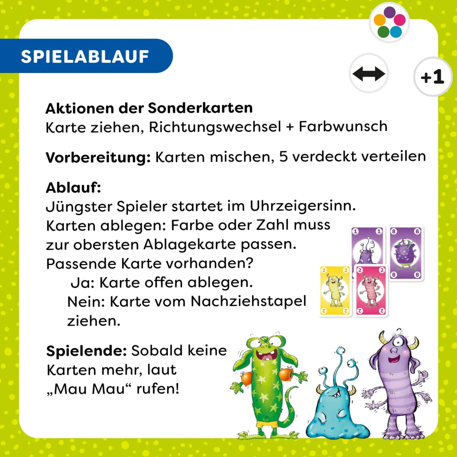 Monster MAU MAU, Kartenspiel ab 4 Jahren