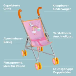 Puppenbuggy Regenbogen