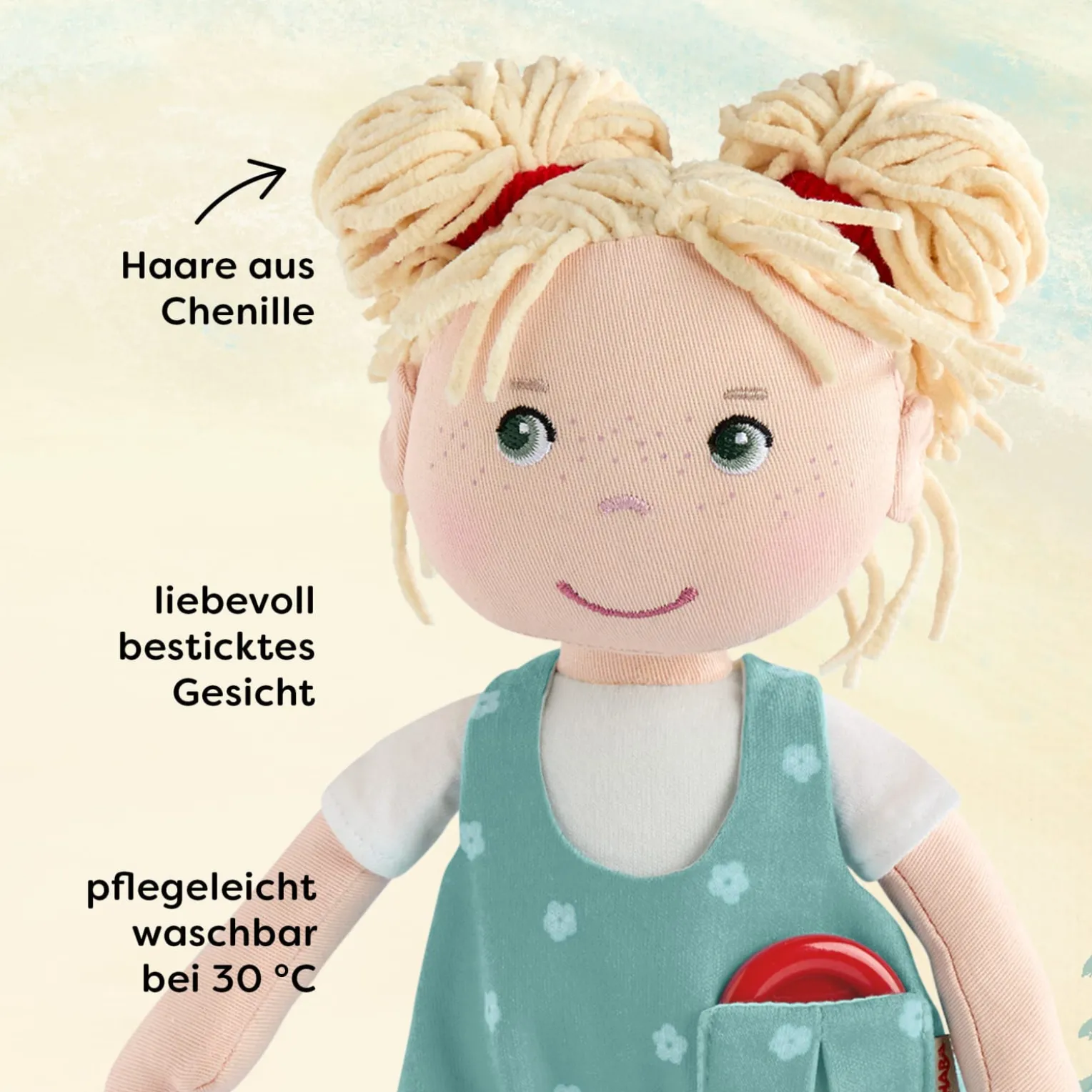 Puppe Tilli & Buch „Mein Knopf, ein Universum: Magische Winter-Wünsche“
