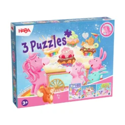 3 Puzzles - Einhorn Glitzerglück