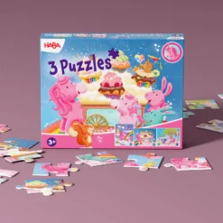 3 Puzzles - Einhorn Glitzerglück