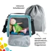 Reiseset aus Trolley und Tasche, petrol
