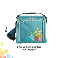 Reiseset aus Trolley und Tasche, petrol