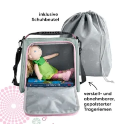Reiseset aus Trolley und Tasche, salbei