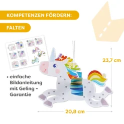 2 Sachenmacher Bastelsets, Erstes Basteln Einhörner, 9 St., ab 3 J.